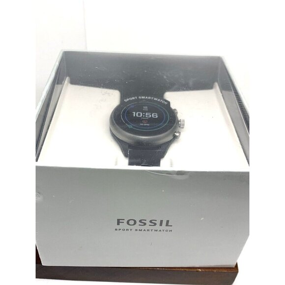 Fossil Women's Watch FTW6024 Smartwatch Aluminum Gray Black Rubber Band 41mm - Picture 7 of 7